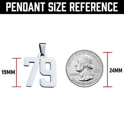 Number Pendants (Pendant Only) - Stainless Steel