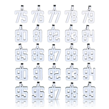 Number Pendants (Pendant Only) - Stainless Steel