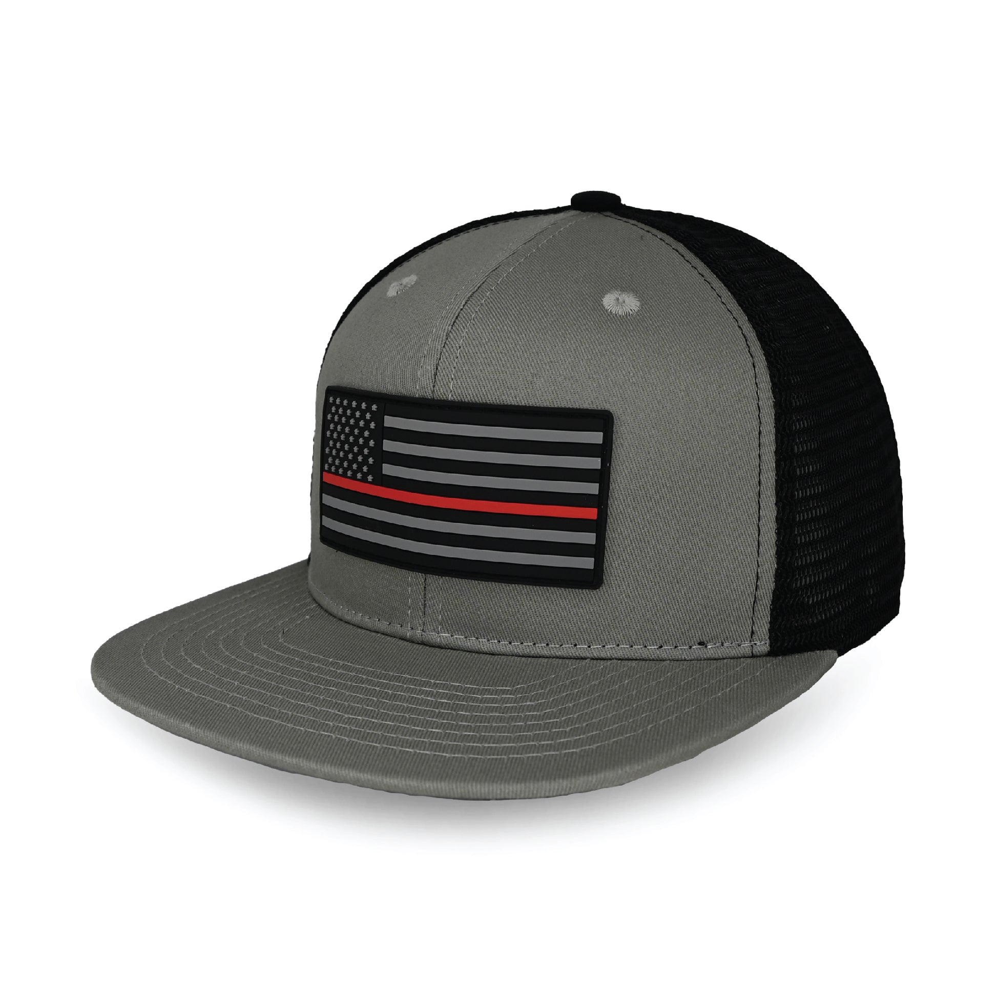 Tactical Thin Red Line USA Flag Trucker Hat