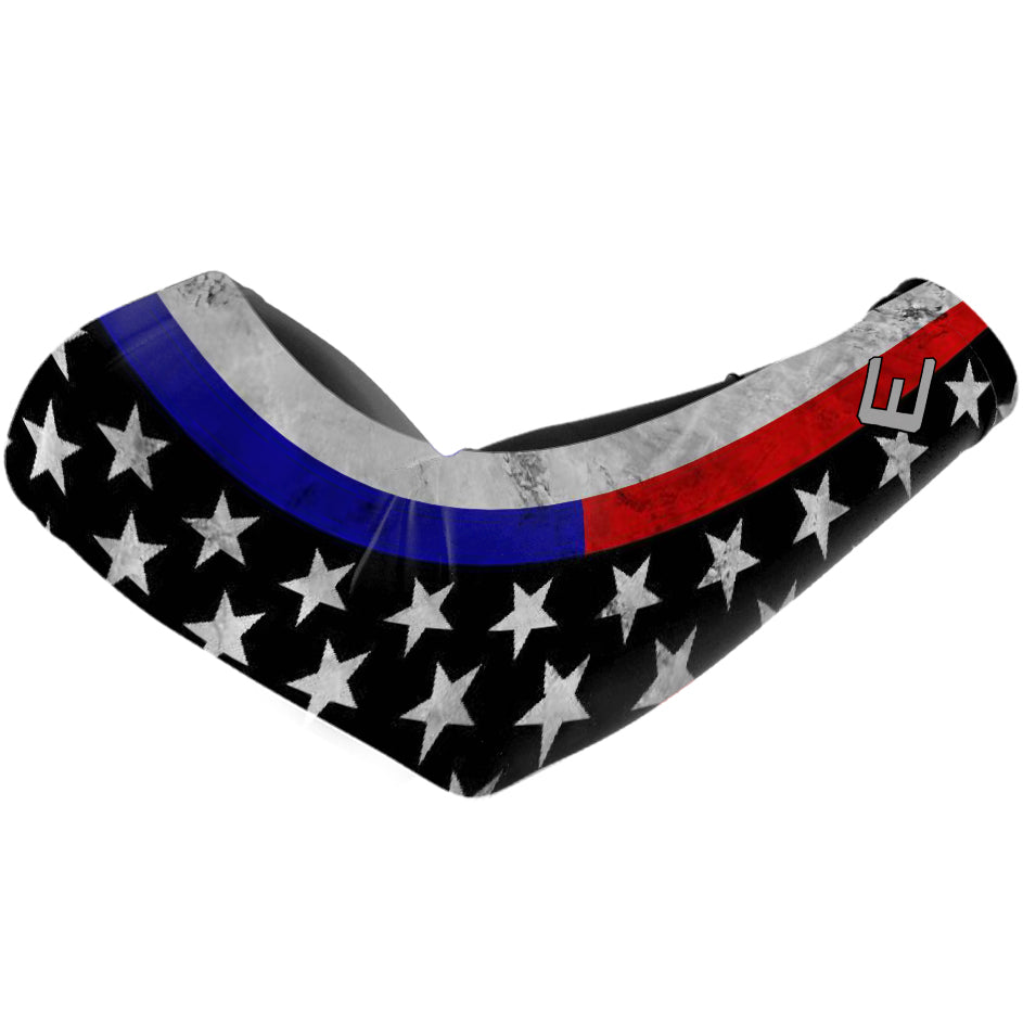 Thin Red & Blue Line Arm Sleeve