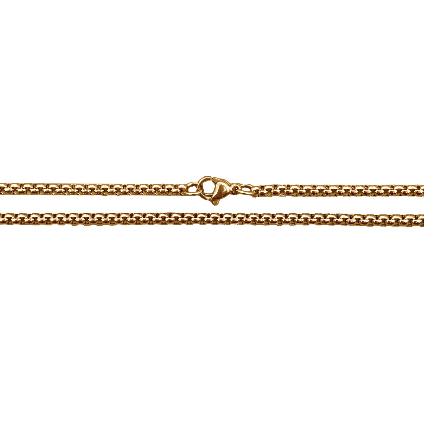 Box Chain Necklace - 14K Gold Plated Stainless Steel