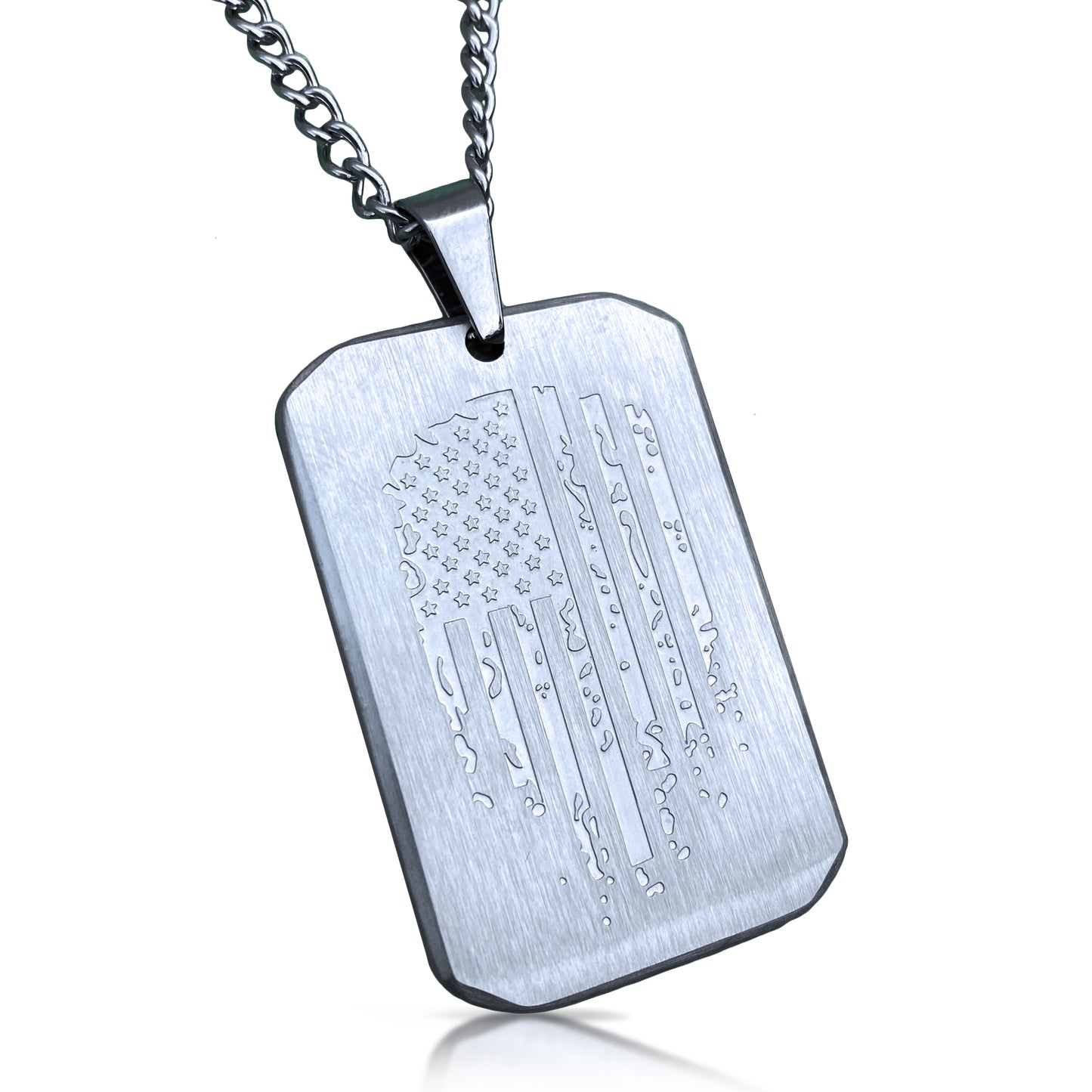 Patriot Pendant With Chain Necklace - Stainless Steel