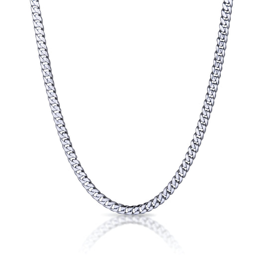 6mm Cuban Link Chain Necklace - Stainless Steel