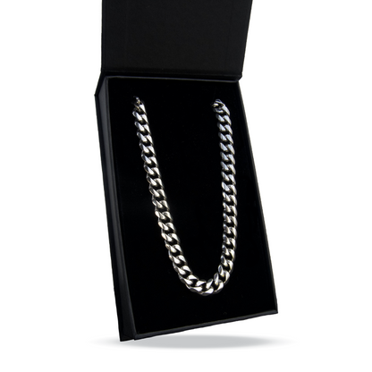 9mm Cuban Link Chain Necklace - Stainless Steel
