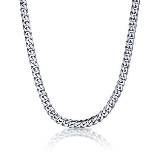 9mm Cuban Link Chain Necklace - Stainless Steel